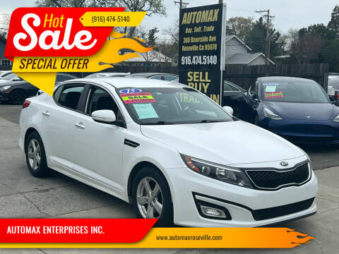 2015 Kia Optima for sale at AUTOMAX ENTERPRISES INC. in Roseville CA