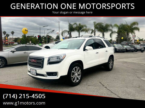 2015 GMC Acadia for sale at GENERATION ONE MOTORSPORTS in La Habra CA