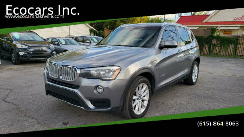 2015 BMW X3 for sale at Ecocars Inc. in Nashville TN