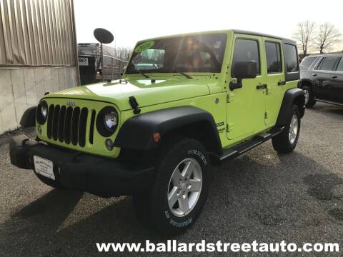 2016 Jeep Wrangler Unlimited for sale at Ballard Street Auto in Saugus MA