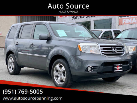 2013 Honda Pilot for sale at Auto Source II in Banning CA