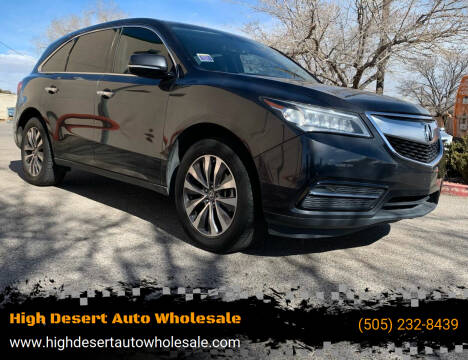 2015 Acura MDX for sale at High Desert Auto Wholesale in Albuquerque NM