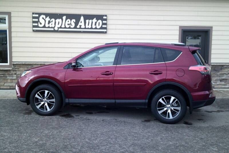 2018 Toyota RAV4 for sale at STAPLES AUTO SALES in Staples MN