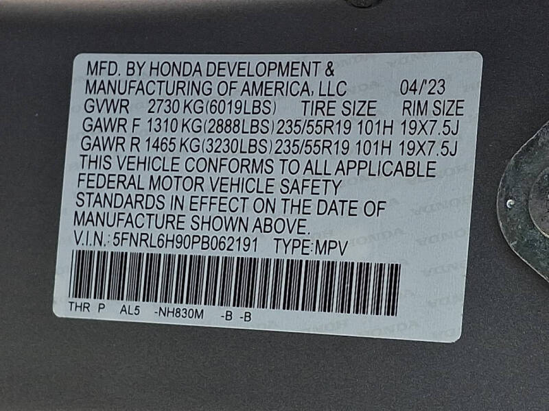 2023 Honda Odyssey Elite