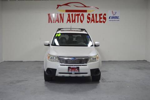 2010 Subaru Forester for sale at Kian Auto Sales in Sacramento CA