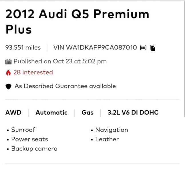 2012 Audi Q5 Premium Plus photo 3