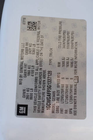 2016 Chevrolet Express 2500