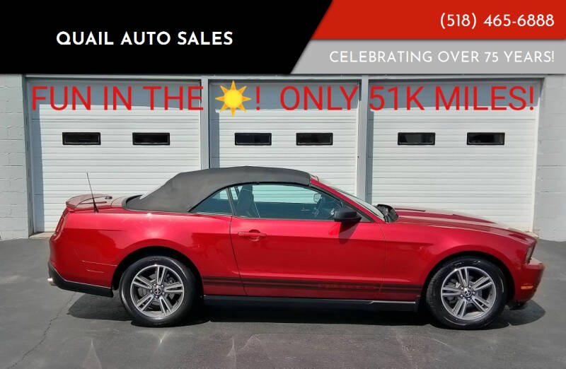 2010 Ford Mustang for sale at Quail Auto Sales in Albany NY