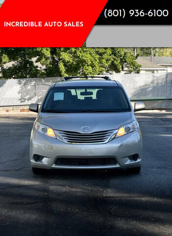 2015 Toyota Sienna for sale at INCREDIBLE AUTO SALES in Bountiful UT