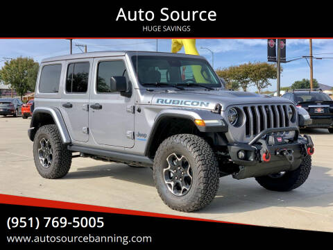 2021 Jeep Wrangler Unlimited for sale at Auto Source in Banning CA