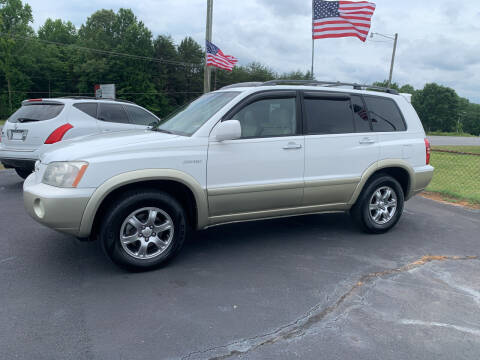 2001 Toyota Highlander for sale at Doug White's Auto Wholesale Mart in Newton NC