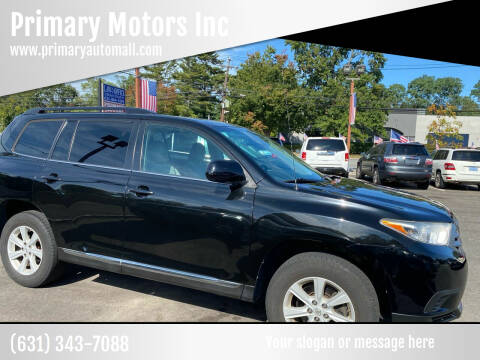 2012 Toyota Highlander for sale at Primary Motors Inc in Commack NY