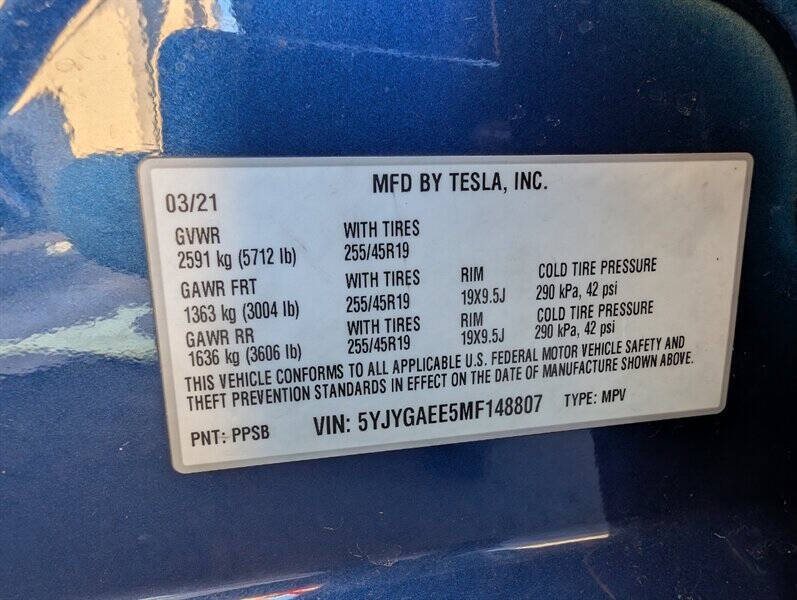 Dk. Blue 2021 Tesla Model Y Long Range AWD Long Range 4dr Crossover 30