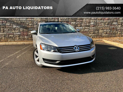 2013 Volkswagen Passat for sale at PA AUTO LIQUIDATORS in Huntingdon Valley PA