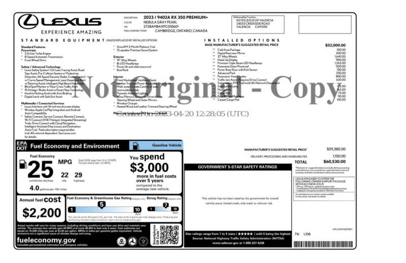 2023 Lexus RX 350 Premium+