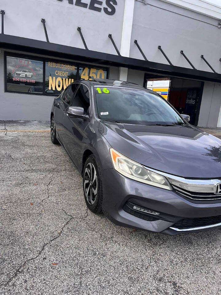 2016 Honda Accord for sale at M & J UNITED AUTO SALES in LAUDERDALE LAKES, FL