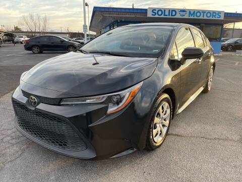 2020 Toyota Corolla for sale at SOLID MOTORS LLC in Garland TX