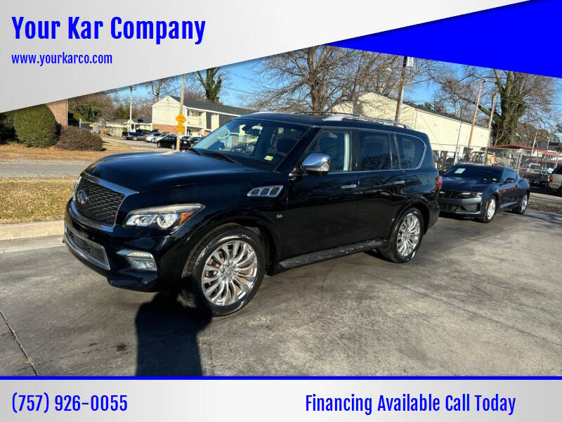 2015 Infiniti QX80 for sale at Your Kar Company in Norfolk VA