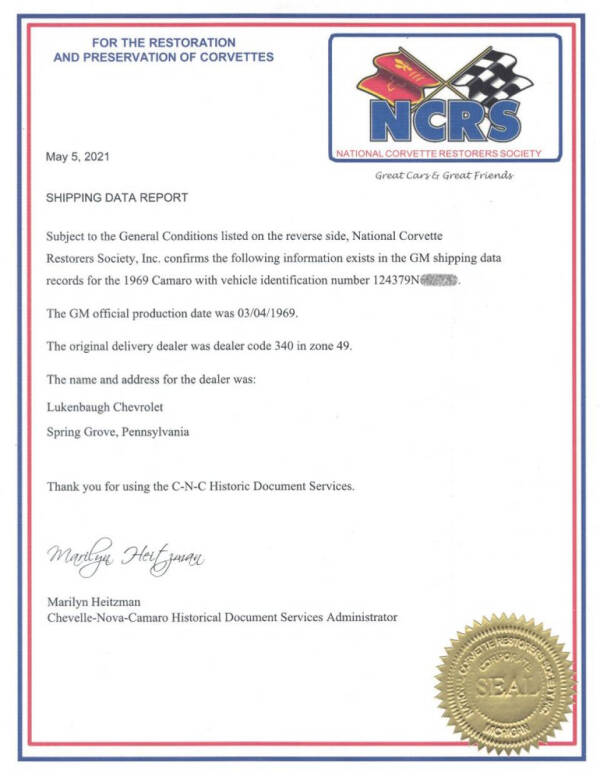 1969 Chevrolet Camaro