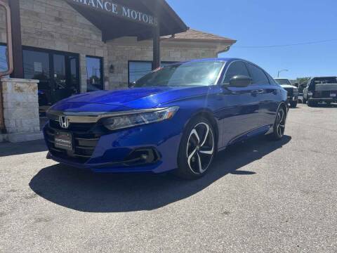 2021 Honda Accord for sale at Performance Motors Killeen Second Chance in Killeen TX