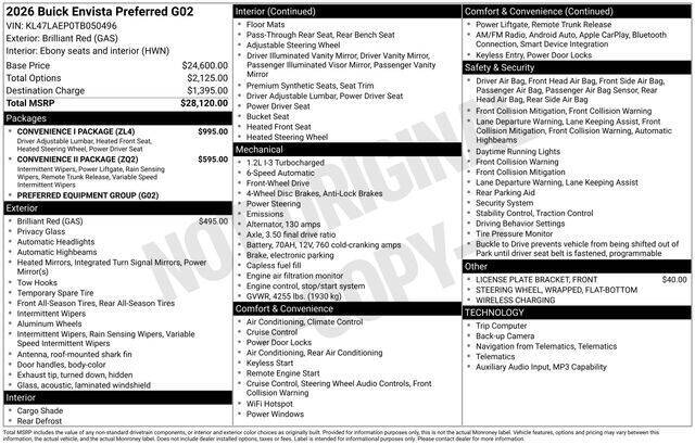 2026 Buick Envista Preferred