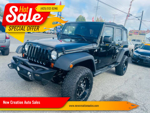 2012 Jeep Wrangler Unlimited for sale at New Creation Auto Sales in Everett WA