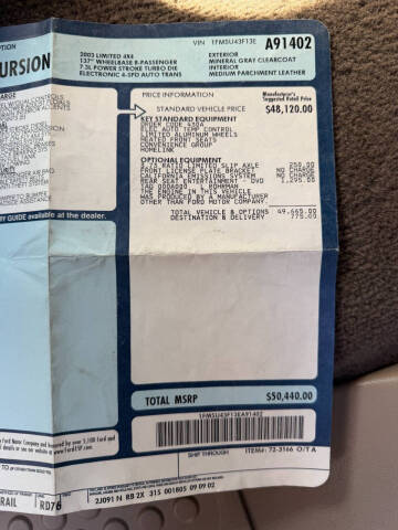 2003 Ford Excursion Limited