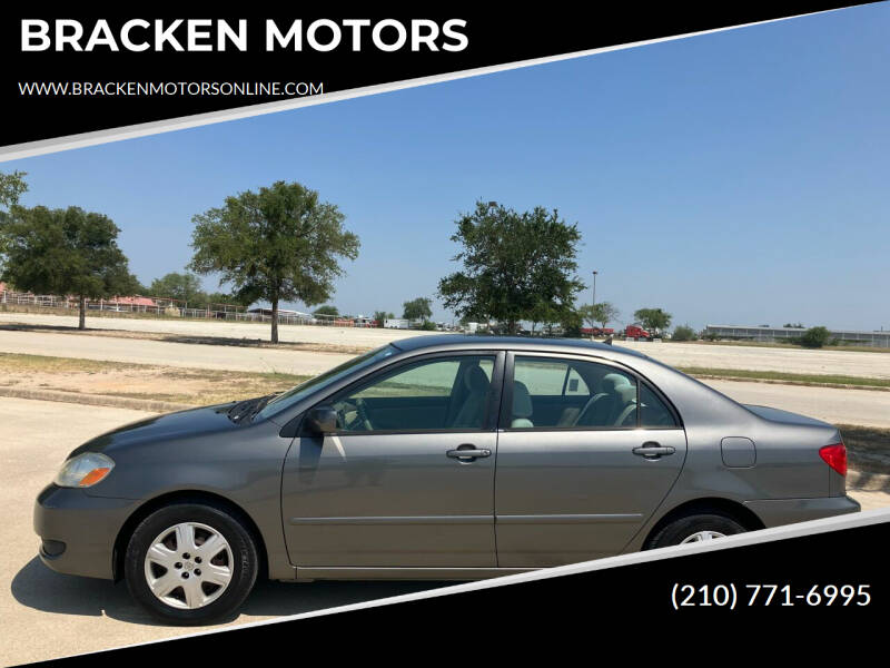 2008 Toyota Corolla for sale at BRACKEN MOTORS in San Antonio TX