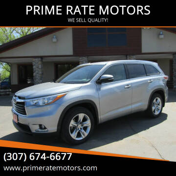 2014 Toyota Highlander for sale at PRIME RATE MOTORS in Sheridan WY