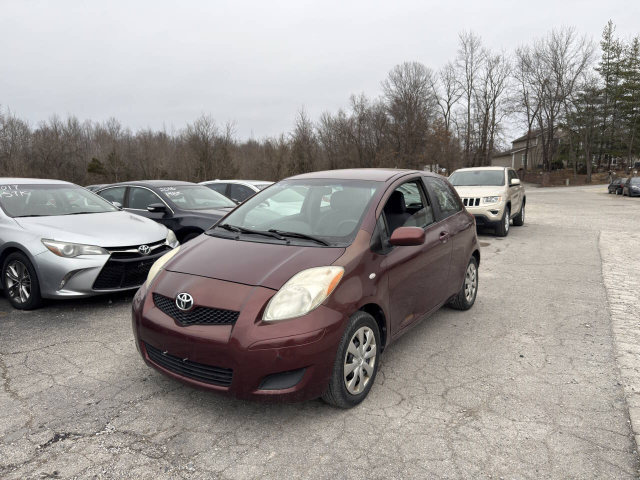 Red 2010 Toyota Yaris Base Base 2dr Hatchback 5M 2