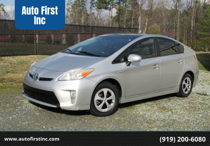 2013 Toyota Prius for sale at Auto First Inc in Durham NC