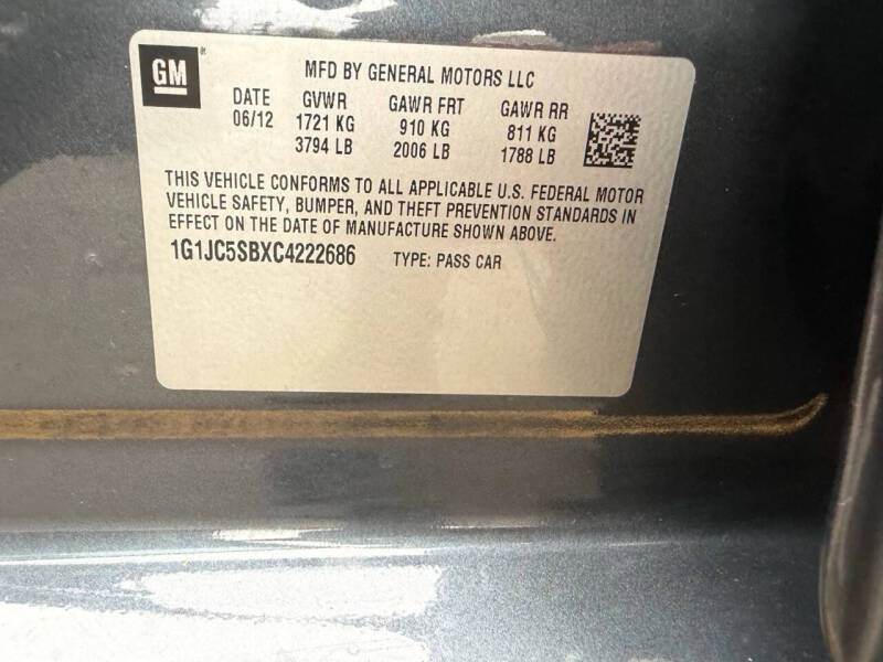 2012 Chevrolet Sonic LT