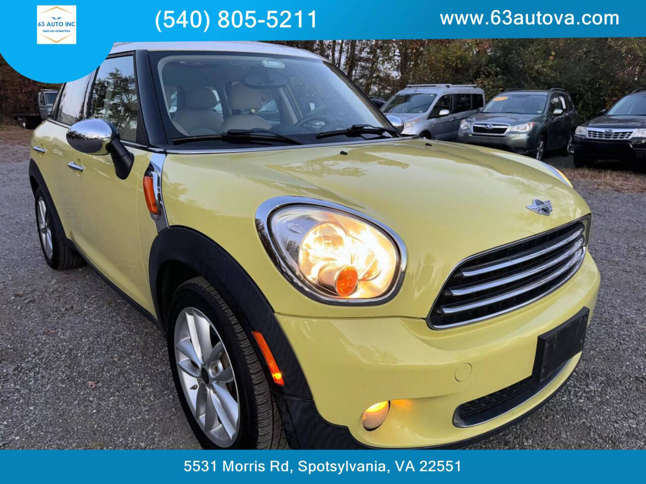 2011 MINI Cooper Countryman for sale at 63 Auto Inc in Spotsylvania, VA