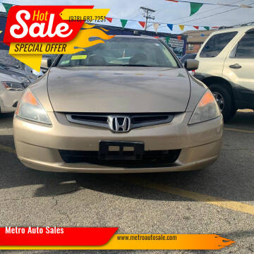 2003 Honda Accord for sale at Metro Auto Sales in Lawrence MA