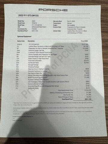 2022 Porsche 911 GT3