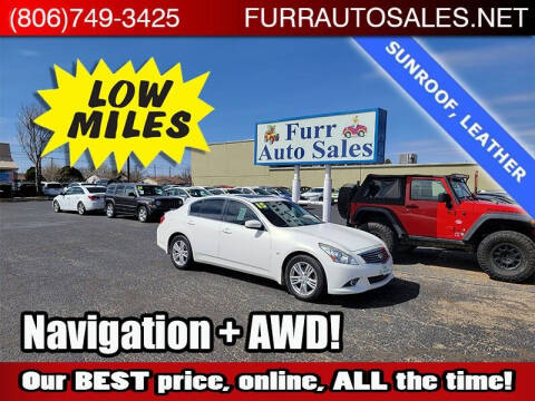 2015 Infiniti Q40 for sale at FURR AUTO SALES in Lubbock TX