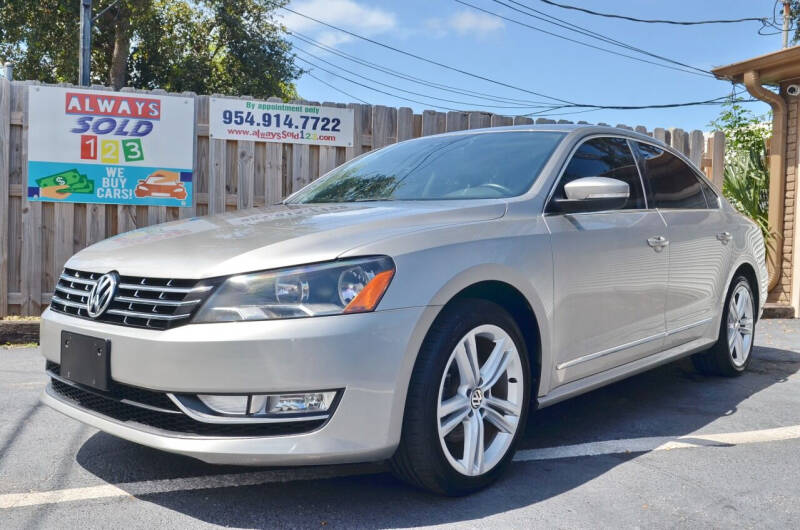 2013 Volkswagen Passat for sale at ALWAYSSOLD123 INC in Fort Lauderdale FL