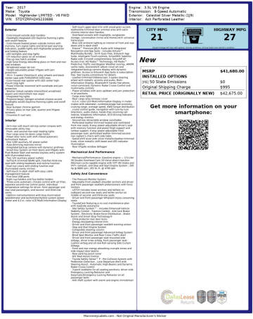 2017 Toyota Highlander Limited