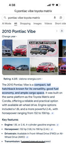 2009 Pontiac Vibe 1.8L