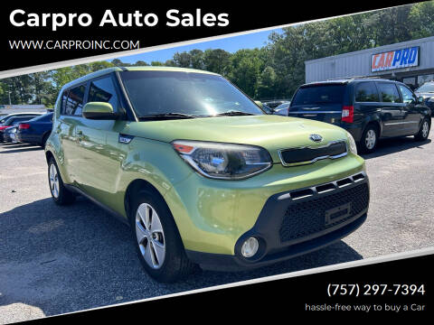 2015 Kia Soul for sale at Carpro Auto Sales in Chesapeake VA