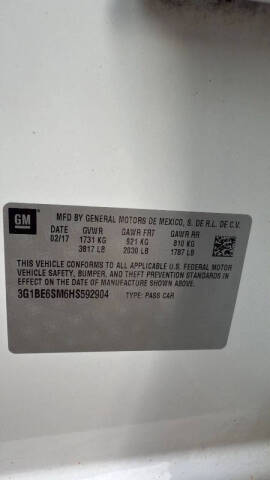 2017 Chevrolet Cruze LT Auto