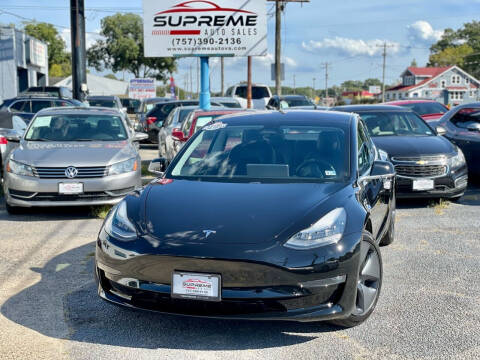 2018 Tesla Model 3 for sale at Supreme Auto Sales in Chesapeake VA