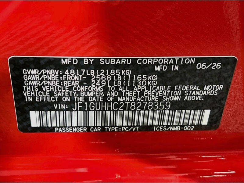 2026 Subaru Impreza RS