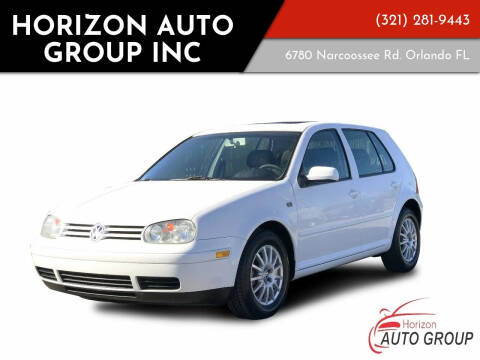 2004 Volkswagen Golf for sale at HORIZON AUTO GROUP INC in Orlando FL
