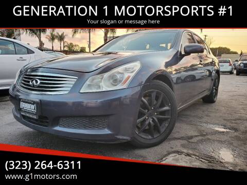 2008 Infiniti G35 for sale at GENERATION 1 MOTORSPORTS #1 in Los Angeles CA