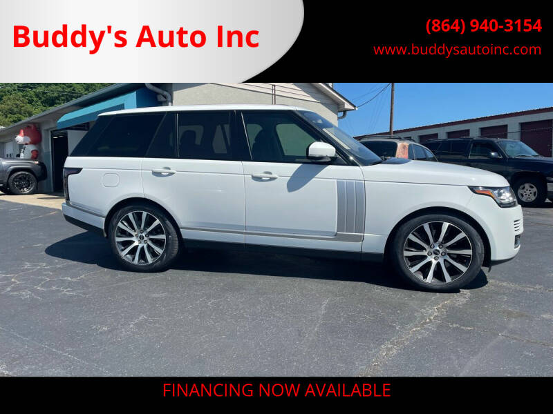 2016 Land Rover Range Rover for sale at Buddy's Auto Inc in Pendleton SC
