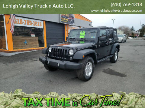 2014 Jeep Wrangler Unlimited for sale at Lehigh Valley Truck n Auto LLC. in Schnecksville PA