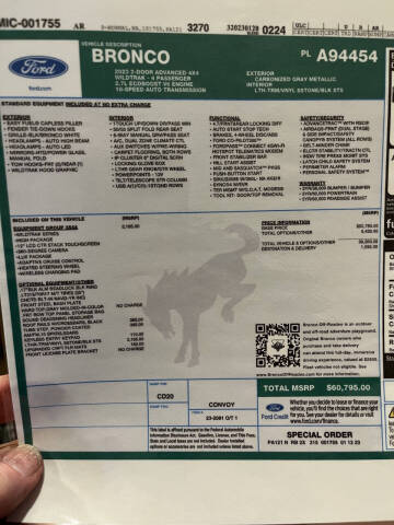 2023 Ford Bronco Wildtrak Advanced