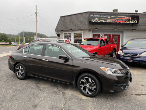 2017 Honda Accord for sale at Maple Street Auto Center in Marlborough MA