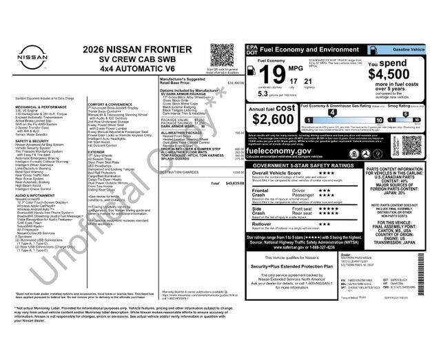2026 Nissan Frontier S